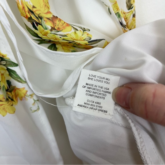 SHOW ME YOUR MUMU Andrea Wrap Dress in Sunny Side Yellow Floral Print - Picture 7 of 10